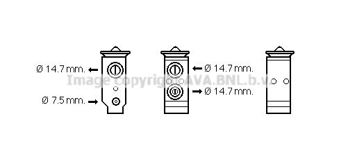 AVA QUALITY COOLING Ekspansiooniklapp,kliimaseade HY1325